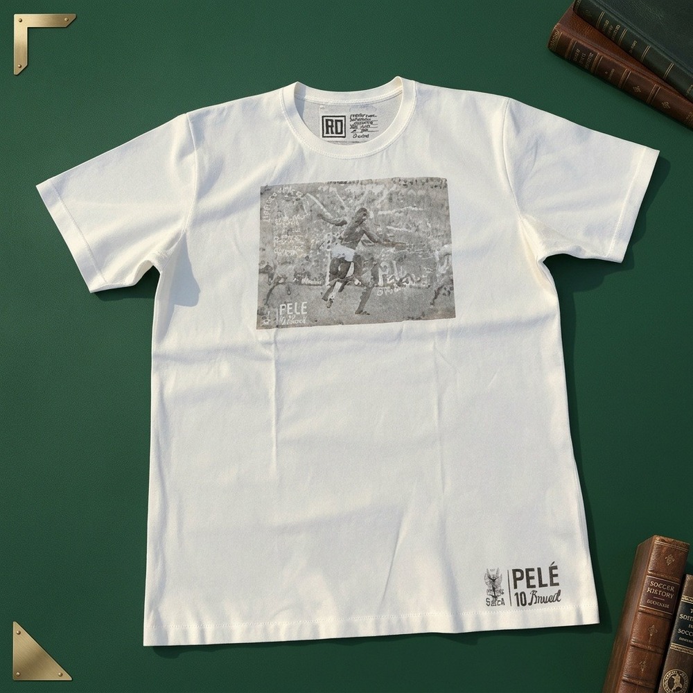 Roots of Fight Pele 1958 Photo T Shirt Mens 3XL Cream Cotton USA Soccer NWT